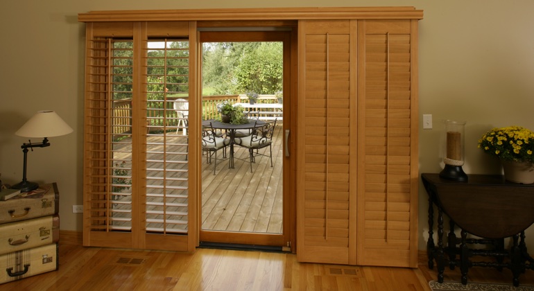 Cincinnati wood shutter sliding door